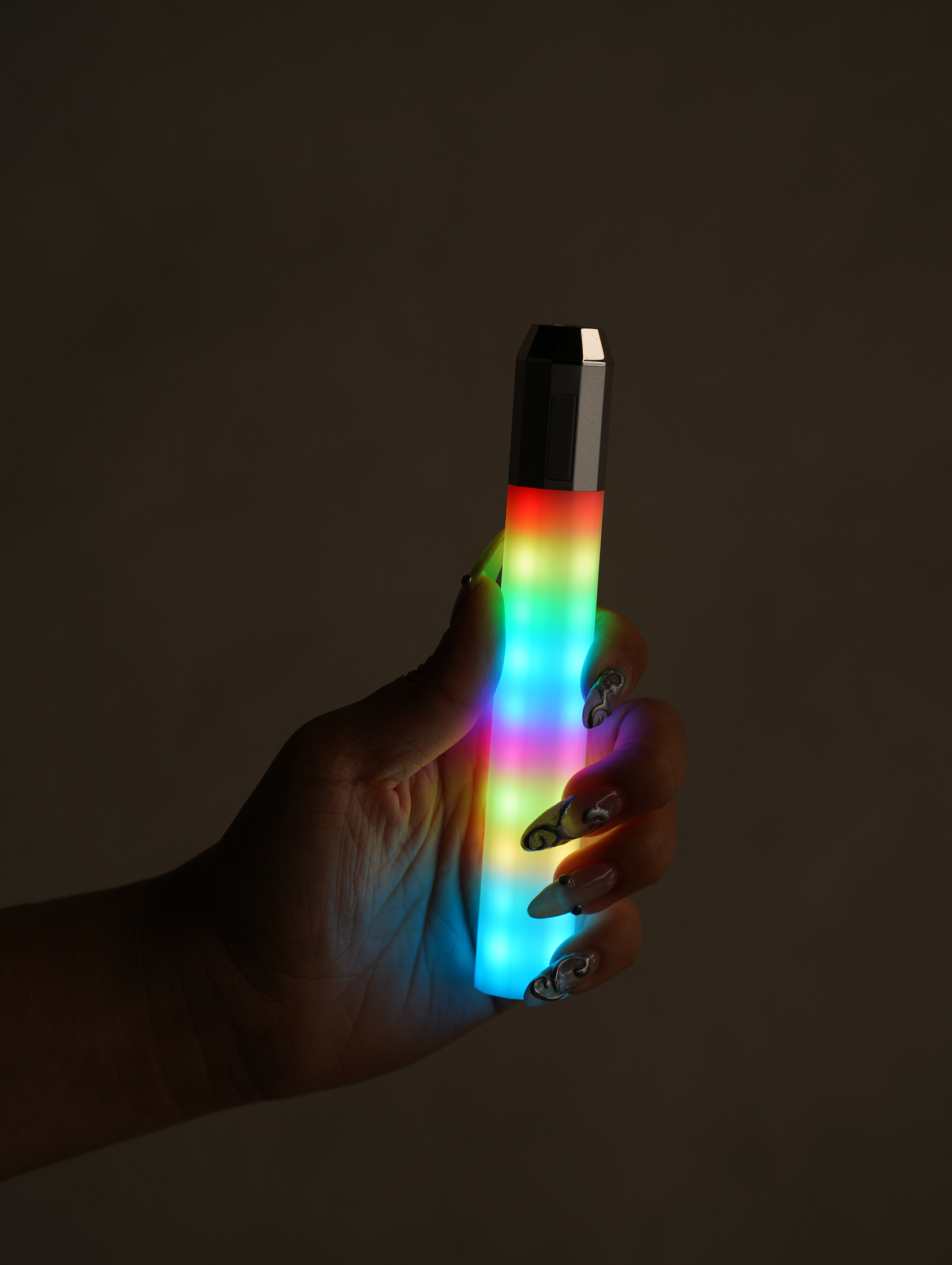 Litsaber glowing in rainbow spectrum of colors