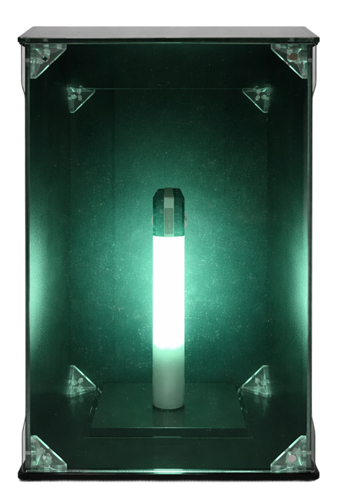 Litsaber retail display case with demo unit